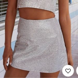 Rhinestone mini skirt